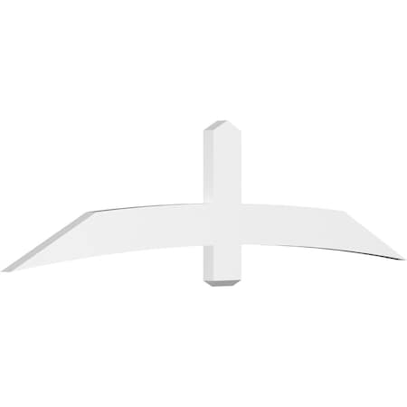 Ekena Millwork Bellingham Architectural Grade PVC Gable Bracket, 84"W x 21"H x 2"D x 6"F, 6/12 Pitch GBP084X21X0206BEL00